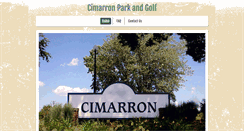 Desktop Screenshot of cimarronparkandgolf.com