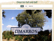 Tablet Screenshot of cimarronparkandgolf.com